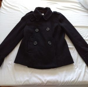 Ann Taylor Loft Black Peacoat